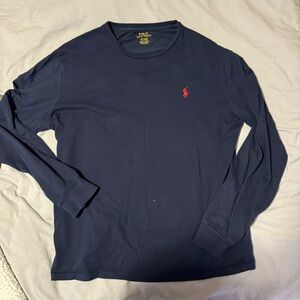 Ralph Lauren Men's Dark Blue Long Sleeve Tee